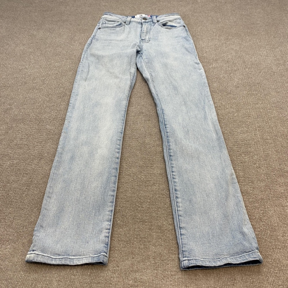 CAbi Straight Jeans Womens 0‎ Light Wash High Rise Stretch Denim 5-Pocket 5883